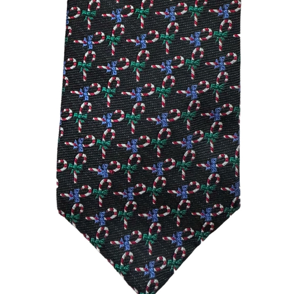Vintage Candy Cane Silk Tie by Robert Talbots
